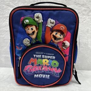 Super Mario Galaxy Movie Lunch Bag Insulated Cooler Kids Blue